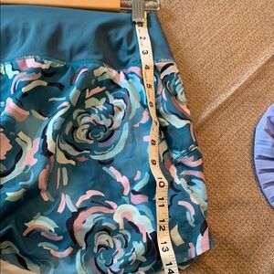 Athleta Floral Blue Skort with liner